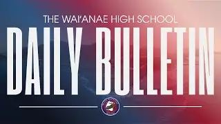 The Waianae High School Daily Bulletin 012826