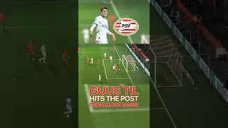 Guus Til Hits the Post from Close Range!