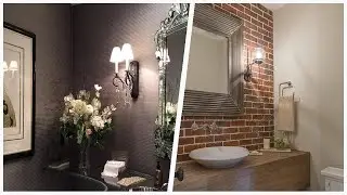 75 Small Eclectic Powder Room Design Ideas You'll Love ➤
