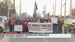 Protestors of 'Operation Absolute Resolve' take to City Market Saturday