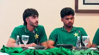 Pakistan Under-19 Champions Press Conference Captain, Sarfaraz Ahmed Coaches Speak After beat India