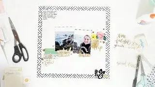 Weekend Away Scrapbook Layout Process Video by Laura Rahel