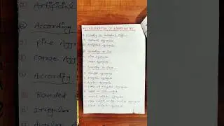 #Classification of Aggregate # 
