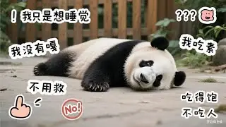 【最惨熊貓】被黑的最慘的大熊貓“嘎子哥”，熊家真是有嘴說不清，他真的能吃飽！他真的不用吃人！#熊猫