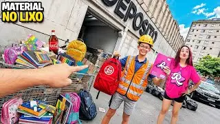 achamos material ESCOLAR do ENALDINHO no LIX&Atilde;O perto da ESCOLA