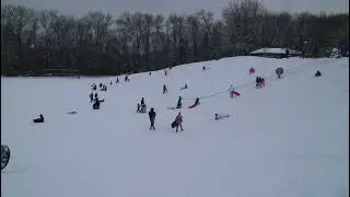 Dangerous Sledding Hill - Mill Creek Park - Youngstown , Ohio