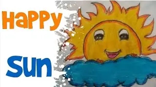 How to draw | Happy Sun easy drawing for Kids