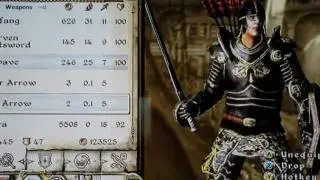 Umbra Ebony Armour/Sword and Redwave Sword on Oblivion