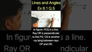 Линии и углы, класс 9, глава 6 ||Ex 6.1 Q.5 #shorts