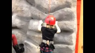 Rock wall climbing @ go outdoors store