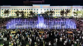 HUAXIN FOUNTAIN | 40x20m Dry Deck Fountain at Lenin Square, Baikonur, Kazakhstan