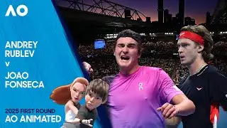 LIVE | Andrey Rublev v Joao Fonseca | AO Animated | Australian Open 2025