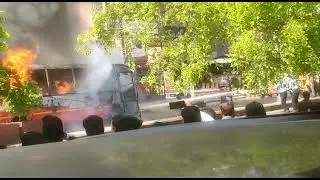 nagpur/Star Bus caught fire