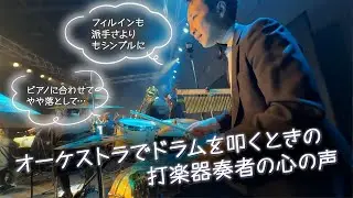 【水平線 - back number】打楽器奏者視点でオーケストラのドラムを演奏すると？【心の声&雑学】
