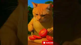 &ldquo;Cat Chef Slices Tomato Like a Pro 🍅🔪 | ASMR Cooking&rdquo;#ASMR#Satisfying Video #Tomato Slice #Shorts