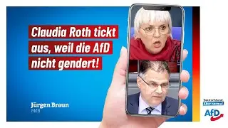 Claudia Roth tickt aus, weil die AfD nicht gendert!