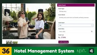 Create and save event booking to db|Hotel management system||Django Next.Js tutorials