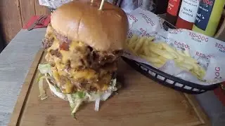 Man vs Food Devastator Challenge at Red Dog Saloon