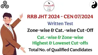 #RRBJHT2024 Written Test: Region-wise & Cat.-wise Highest & Lowest Cut-offs