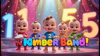 The Number Band! 🔢 Musical Math Rhyme for Babies | CherryDundubhi Pixar-Style 3D Animation