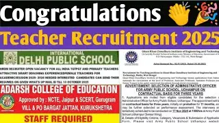 APS & 4 BIG SCHOOLS TEACHER VACANCY 2025 I NTT PRT TGT PGT ALL SUBJECTS OTHERS I