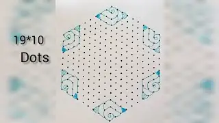 19*10 Dots NewYear Rangoli Design/ Festival Chukkala Muggulu/Sankranthi muggulu/ Diwali diya Kolam