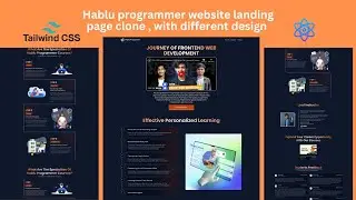 Hablu programmer website landing page clone using react.js and tailwindcss. Source code available