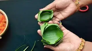 🌿 DIY Banana Leaf Bowl | Traditional Eco-Friendly Craft Work #BananaLeafCraft #EcoFriendlyDIY