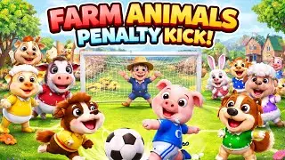 Farm Animals Penalty Kick ⚽🐮🐷 | Funny 3D Soccer for Kids #3dcartoon #FarmAnimalsForKids  #KidsVideo