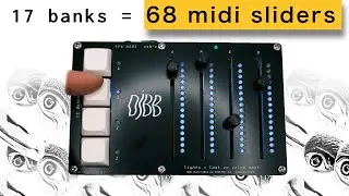 Portable MIDI Fader Bank with RGB feedback - DJBB LumaFader 68