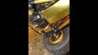 closeups of the brass on my Gamyrc Baby Fat Girl chassis Orlandoo Hunter OH32X01 drivetrain crawler
