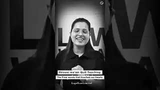 shivani ma'am Quit Teaching | #lawstudents #lawwallah #youtubeshorts #criminaladvocate