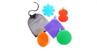 Better Sponge Set of 5 Colored Textured Silicone Sponges