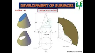 Development of Surfaces-Truncated Cone (Problem-11)