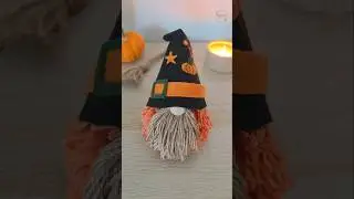 DIY Cute Halloween Gnome Decoration🧙&zwj;♂️ Easy Yarn Craft