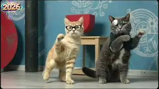 duo cat dancing