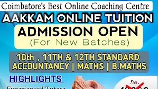 Academic Year 2023 - 2024 | Online Class Admission Started | Call :  9443231180