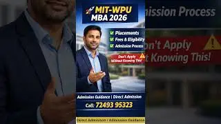 MIT WPU MBA 2026 🔥 Fees, Admission Process, Placements | Is It Worth It?