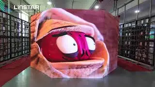 Captivating Animation on Linstar ME Series Octagonal LED Screen: A Red Bug's Journey#leddisplay