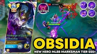 OBSIDIA NEW HERO MLBB | OBSIDIAN MLBB GAMEPLAY MARKSMAN TIER S+ ( HACK DAMAGE ) Mobile Legends