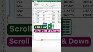 Insert Scroll Bar in Excel | Scroll Data up & down.