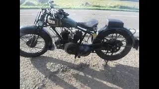 BSA 770 cc V Twin, 1930 Black Mountain adventure 1 Llanwrda to Llangadog with bonus train.