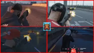 GG vs RUST 6 v 6 fight on Tuner Shop Bridge (MULTI POV) WAR day 2