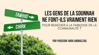 LES GENS DE LA SOUNNAH NE FONT-IL VRAIMENT RIEN POUR REMÉDIER À LA FAIBLESSE DE LA COMMUNAUTÉ ?