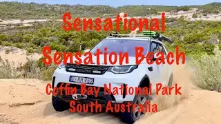 Sensation Beach Coffin Bay National Park 2024. Our Land Rover L462 Discovery 5 is made for this! Pt1