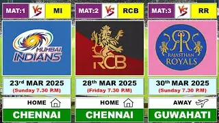 CSK All Match Schedule : IPL 2025 🔥💖