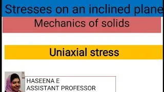 5.1 stresses on inclined plane-due to uniaxial stress