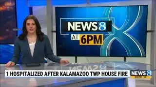 1 hospitalized after house fire in Kalamazoo Township