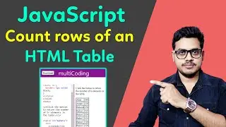 How to count rows in HTML Table using javascript | जावास्क्रिप्ट सीखे | Count number of rows