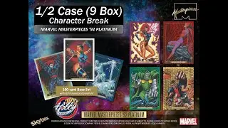 2024 Marvel Masterpieces 92 Platinum Case 1/2 (коробка с 9 фигурками) CHARACTER Break #44 eBay Li...